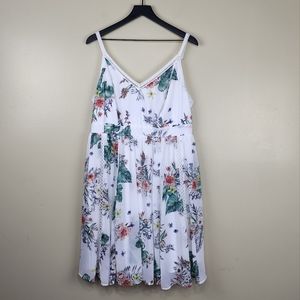 Torrid Floral Chiffon Crochet Flowy Dress Size 2